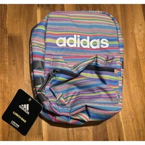 Adidas Santiago Insulated Cooler Lunch Bag Mini Backpack Rainbow Striped
